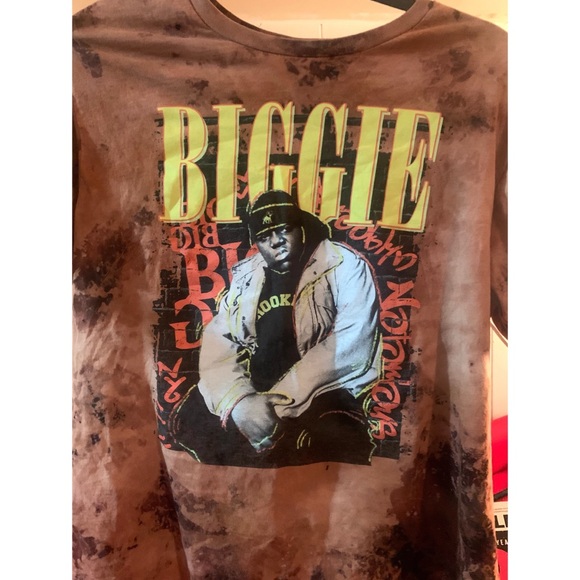 Notorious B.I.G. Biggie Smalls Bleached T-Shirt - Picture 5 of 5
